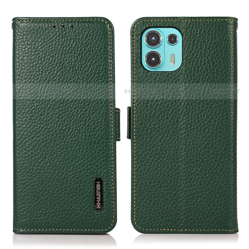 Coque Portefeuille Livre Cuir Etui Clapet B03H pour Motorola Moto Edge 20 Lite 5G Vert Plus