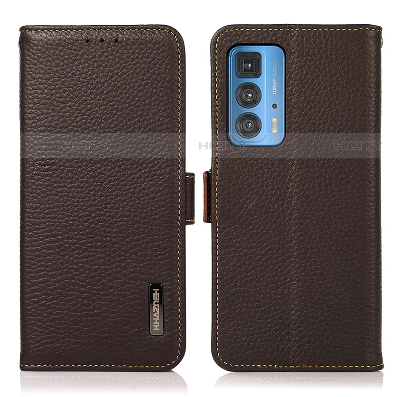 Coque Portefeuille Livre Cuir Etui Clapet B03H pour Motorola Moto Edge 20 Pro 5G Marron Plus