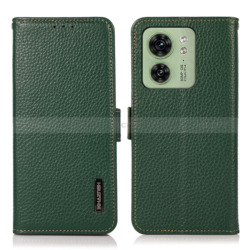 Coque Portefeuille Livre Cuir Etui Clapet B03H pour Motorola Moto Edge (2023) 5G Vert Plus