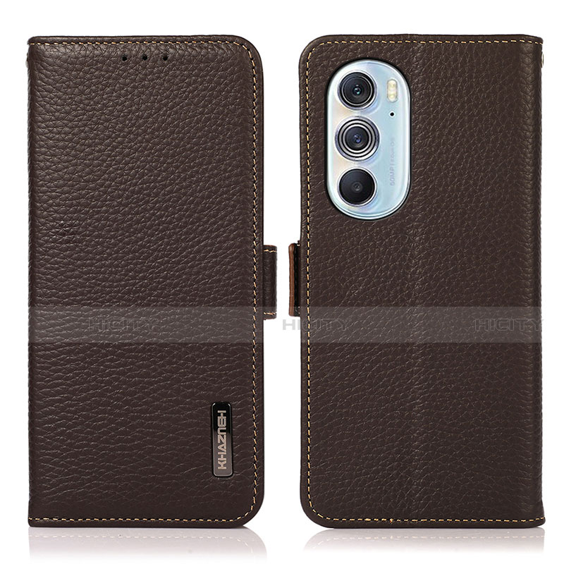 Coque Portefeuille Livre Cuir Etui Clapet B03H pour Motorola Moto Edge 30 Pro 5G Marron Plus