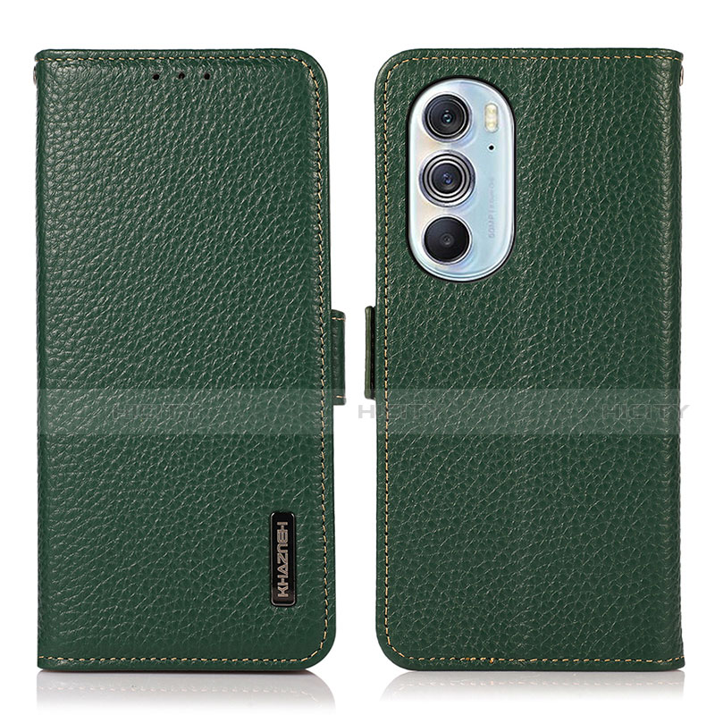 Coque Portefeuille Livre Cuir Etui Clapet B03H pour Motorola Moto Edge 30 Pro 5G Vert Plus