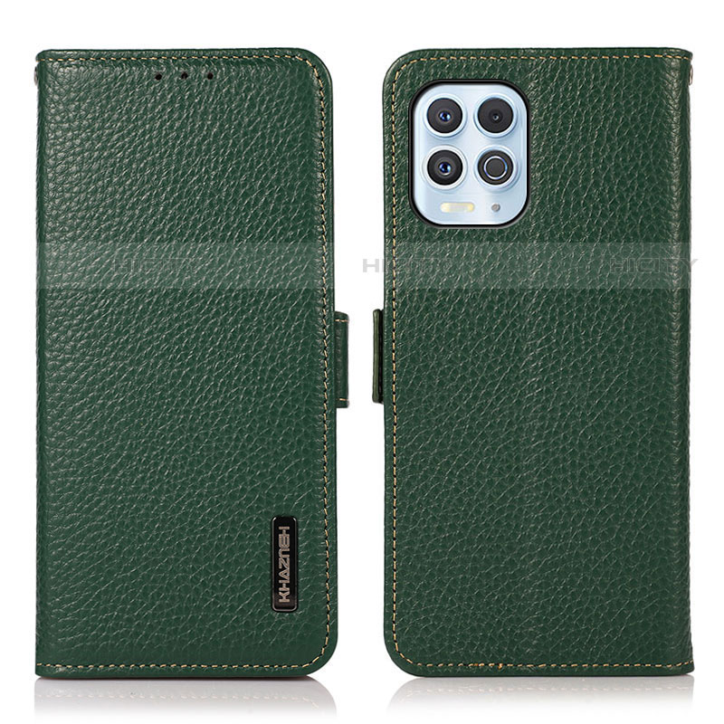 Coque Portefeuille Livre Cuir Etui Clapet B03H pour Motorola Moto Edge S 5G Vert Plus