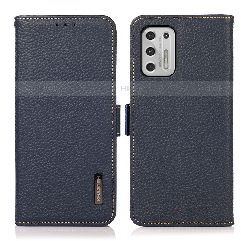 Coque Portefeuille Livre Cuir Etui Clapet B03H pour Motorola Moto G Stylus (2021) Bleu Plus