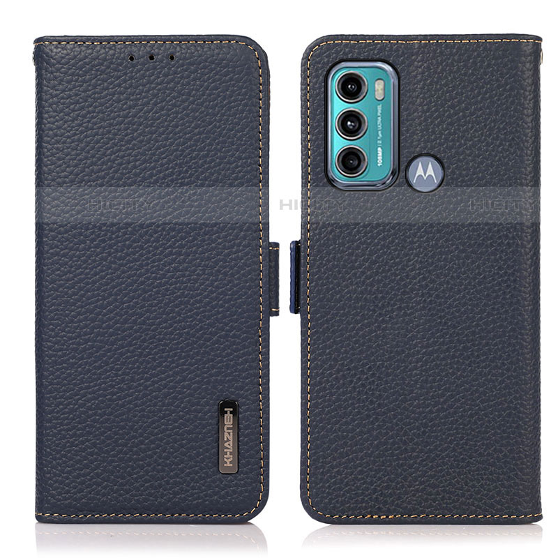 Coque Portefeuille Livre Cuir Etui Clapet B03H pour Motorola Moto G40 Fusion Bleu Plus