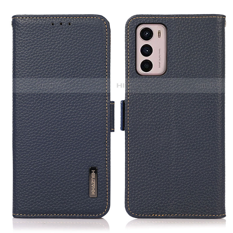 Coque Portefeuille Livre Cuir Etui Clapet B03H pour Motorola Moto G42 Bleu Plus