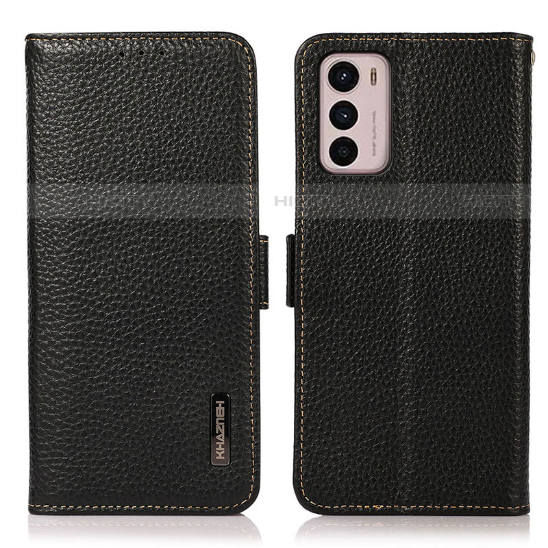 Coque Portefeuille Livre Cuir Etui Clapet B03H pour Motorola Moto G42 Noir Plus