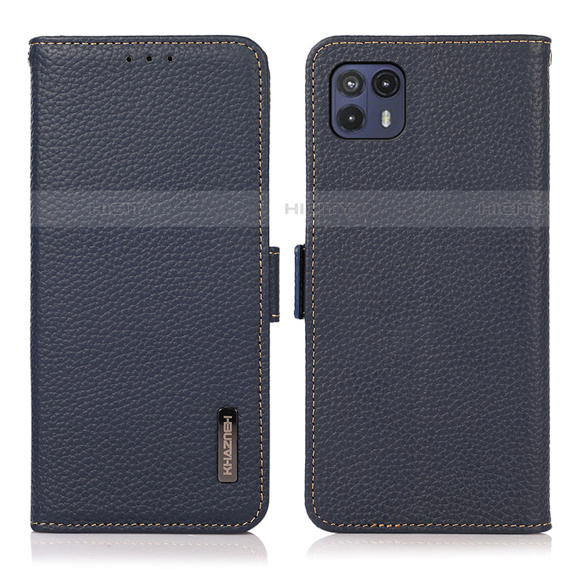 Coque Portefeuille Livre Cuir Etui Clapet B03H pour Motorola Moto G50 5G Bleu Plus