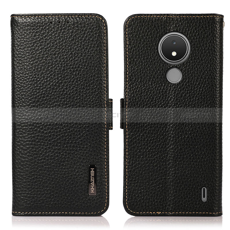 Coque Portefeuille Livre Cuir Etui Clapet B03H pour Nokia C21 Noir Plus