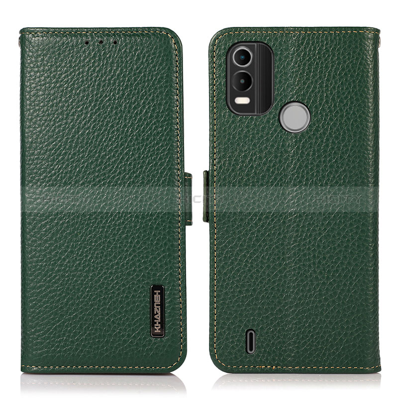 Coque Portefeuille Livre Cuir Etui Clapet B03H pour Nokia C21 Plus Vert Plus