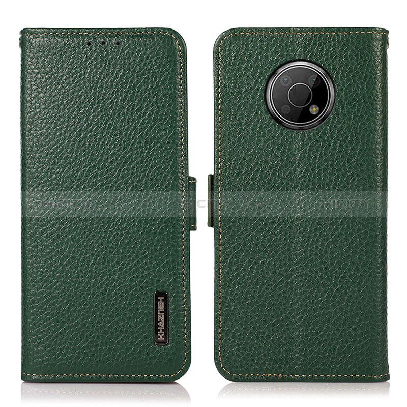 Coque Portefeuille Livre Cuir Etui Clapet B03H pour Nokia G300 5G Vert Plus