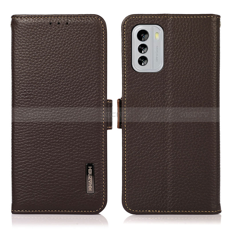 Coque Portefeuille Livre Cuir Etui Clapet B03H pour Nokia G60 5G Marron Plus