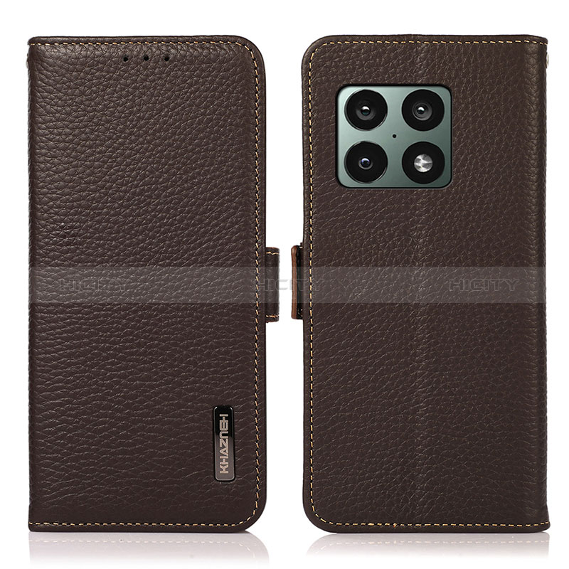 Coque Portefeuille Livre Cuir Etui Clapet B03H pour OnePlus 10 Pro 5G Marron Plus