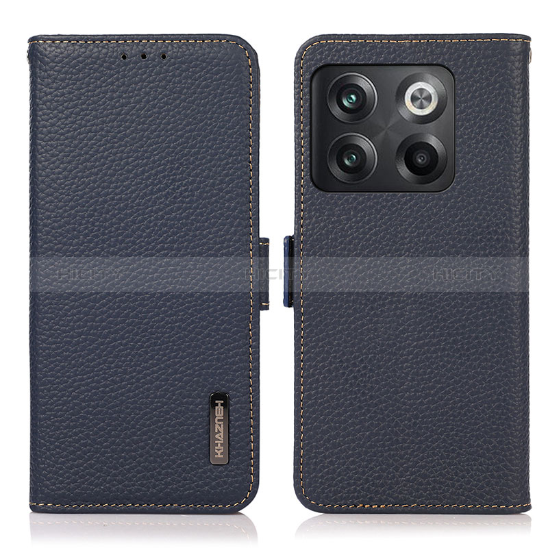 Coque Portefeuille Livre Cuir Etui Clapet B03H pour OnePlus 10T 5G Bleu Plus