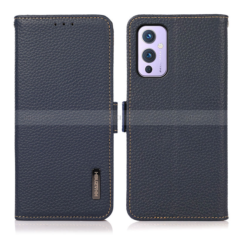 Coque Portefeuille Livre Cuir Etui Clapet B03H pour OnePlus 9 5G Bleu Plus