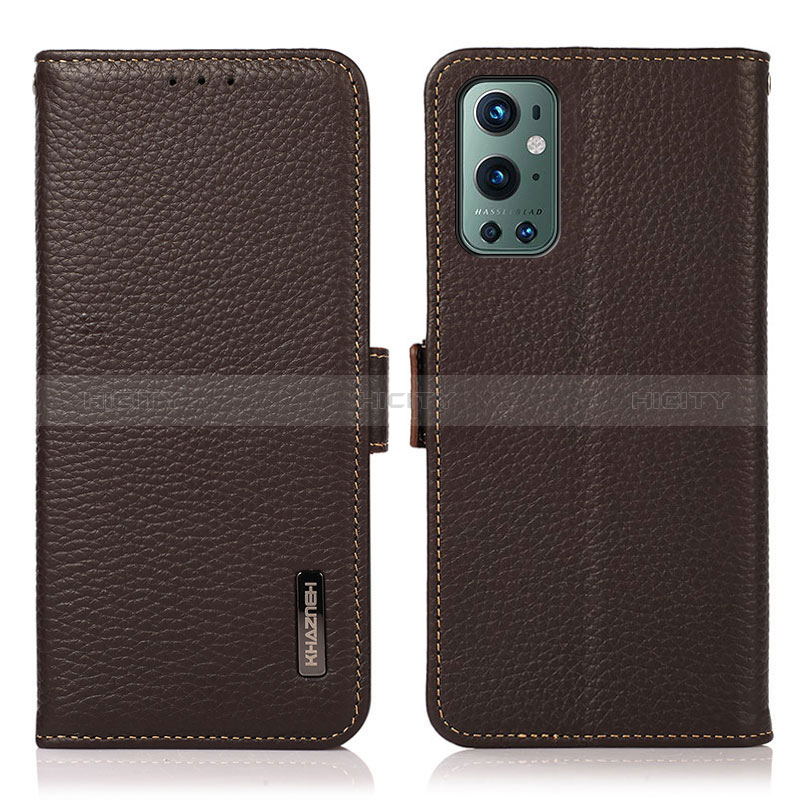 Coque Portefeuille Livre Cuir Etui Clapet B03H pour OnePlus 9 Pro 5G Marron Plus