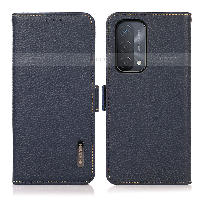 Coque Portefeuille Livre Cuir Etui Clapet B03H pour OnePlus Nord N200 5G Bleu Plus