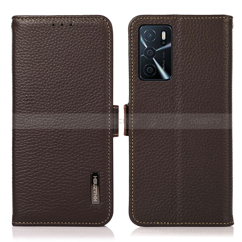 Coque Portefeuille Livre Cuir Etui Clapet B03H pour Oppo A16 Marron Plus