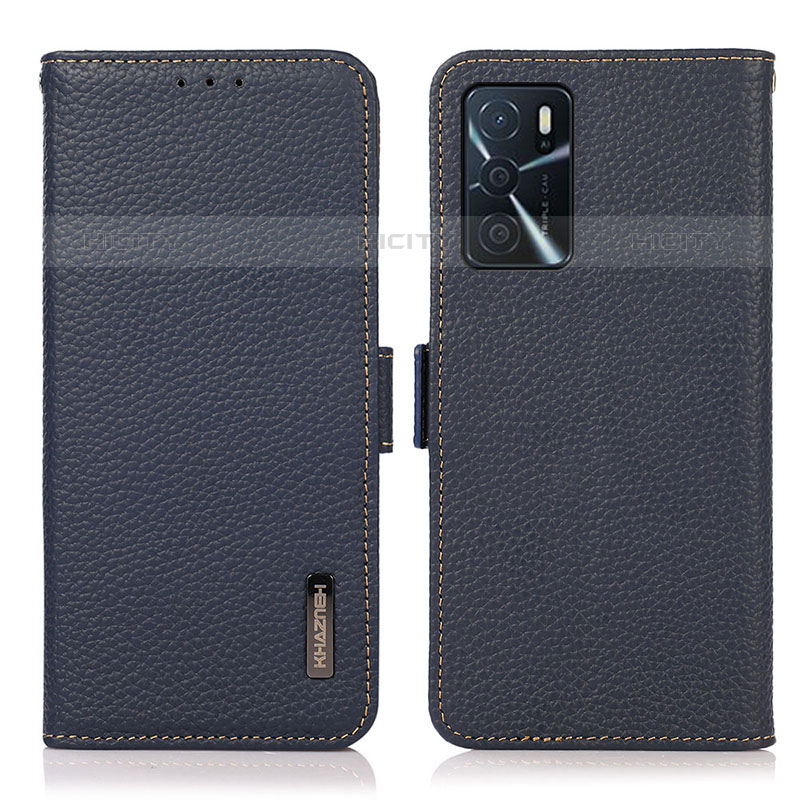 Coque Portefeuille Livre Cuir Etui Clapet B03H pour Oppo A16s Bleu Plus