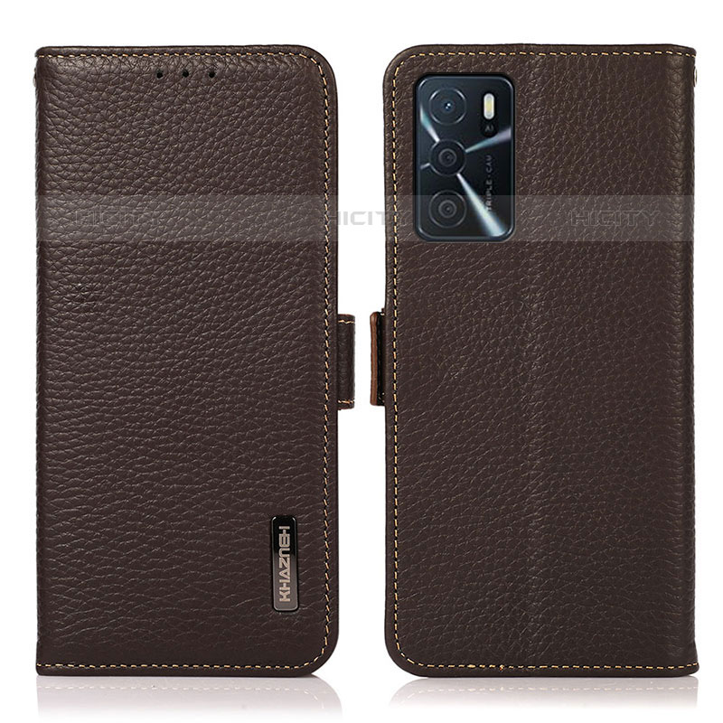 Coque Portefeuille Livre Cuir Etui Clapet B03H pour Oppo A16s Marron Plus