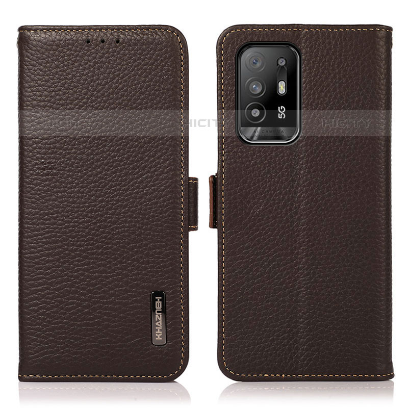 Coque Portefeuille Livre Cuir Etui Clapet B03H pour Oppo A94 4G Marron Plus