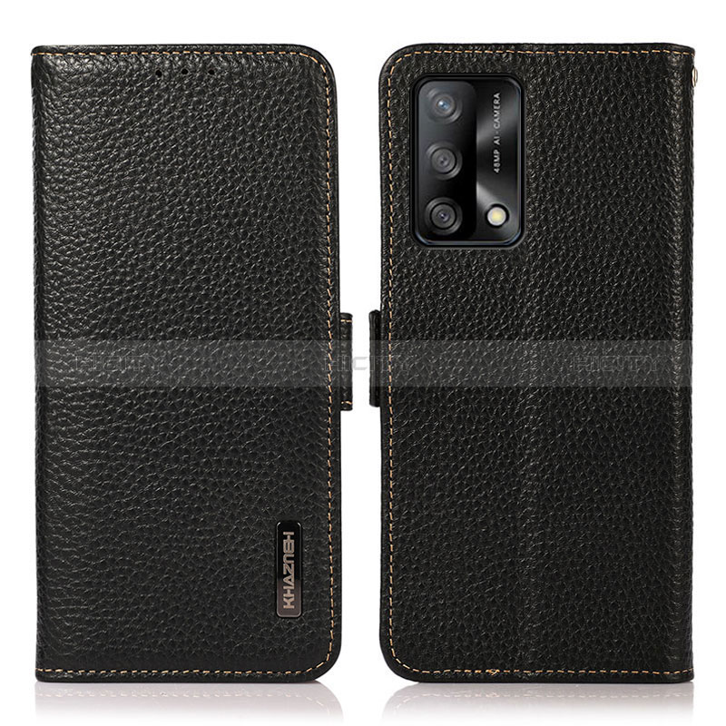 Coque Portefeuille Livre Cuir Etui Clapet B03H pour Oppo A95 4G Noir Plus