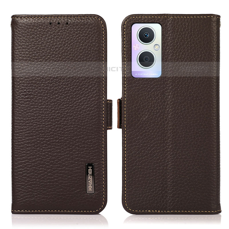 Coque Portefeuille Livre Cuir Etui Clapet B03H pour Oppo F21 Pro 5G Marron Plus