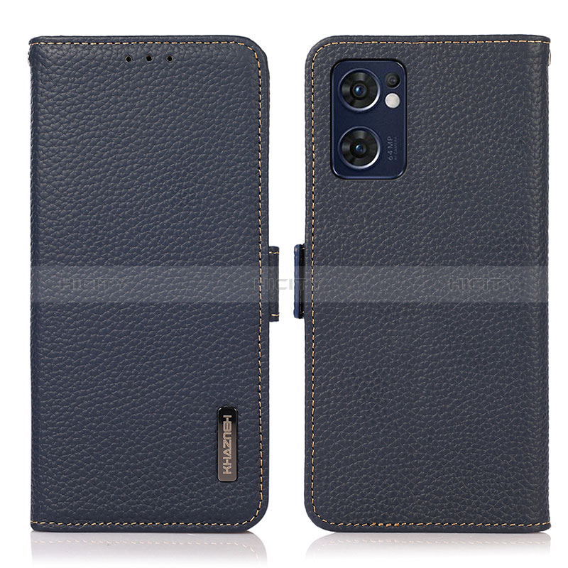 Coque Portefeuille Livre Cuir Etui Clapet B03H pour Oppo Find X5 Lite 5G Bleu Plus