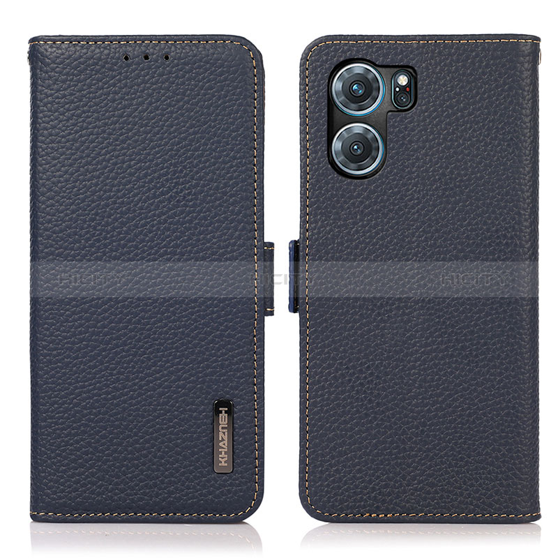 Coque Portefeuille Livre Cuir Etui Clapet B03H pour Oppo K10 5G Bleu Plus