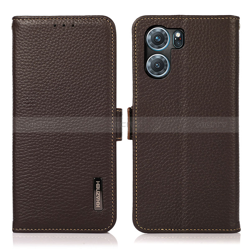 Coque Portefeuille Livre Cuir Etui Clapet B03H pour Oppo K10 5G Marron Plus