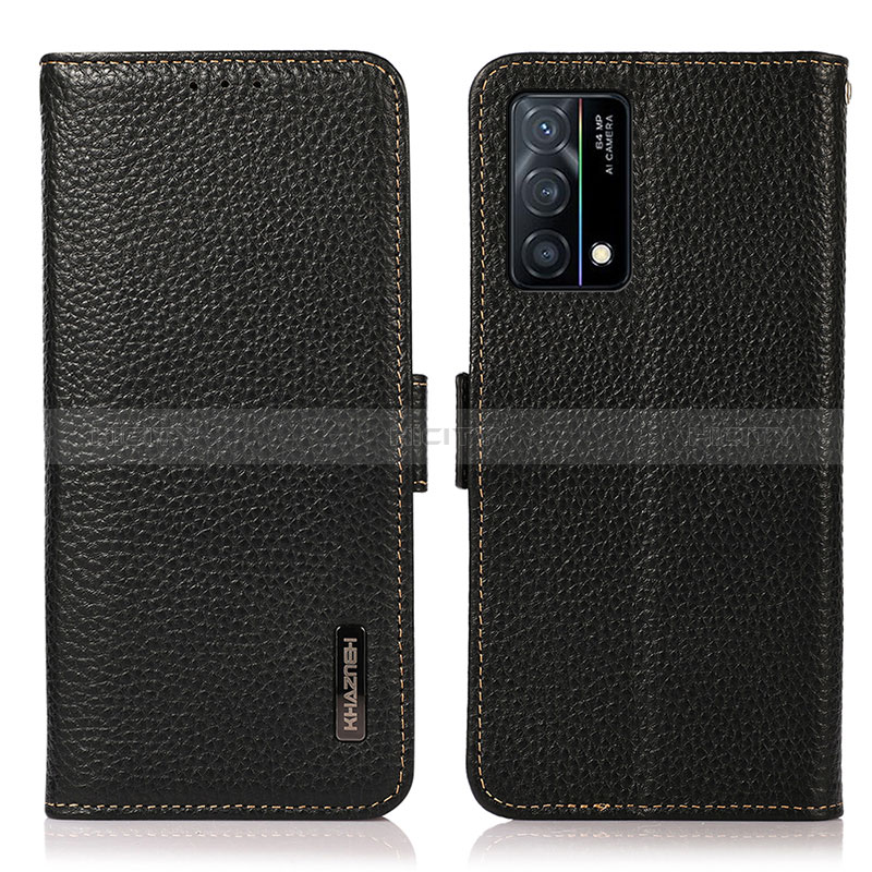 Coque Portefeuille Livre Cuir Etui Clapet B03H pour Oppo K9 5G Noir Plus