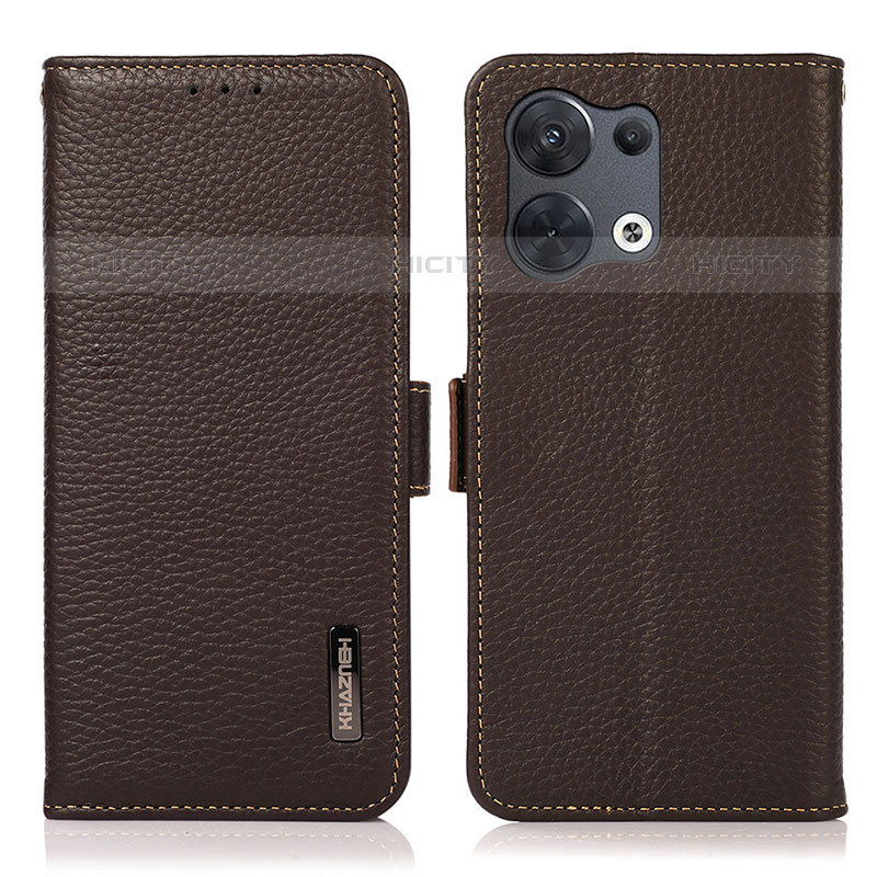 Coque Portefeuille Livre Cuir Etui Clapet B03H pour Oppo Reno8 Pro 5G Marron Plus