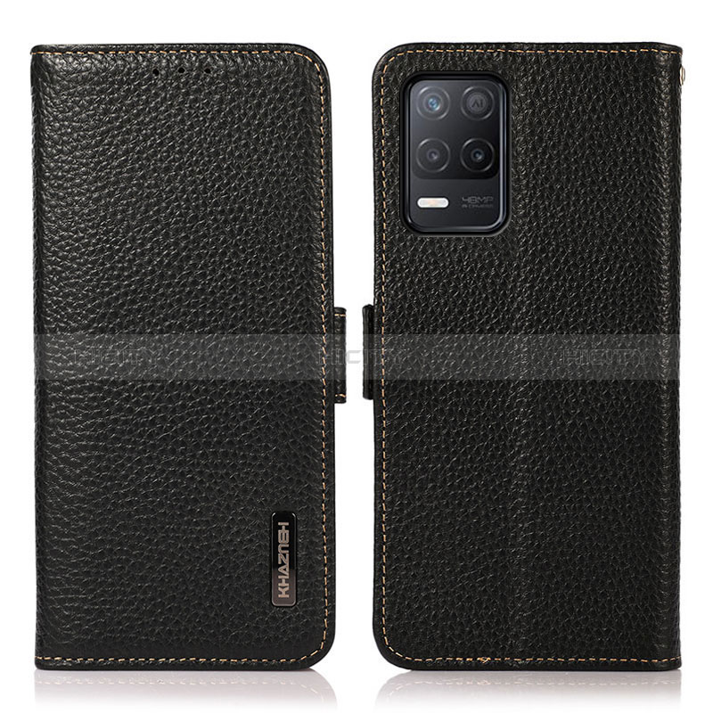 Coque Portefeuille Livre Cuir Etui Clapet B03H pour Realme 8s 5G Noir Plus