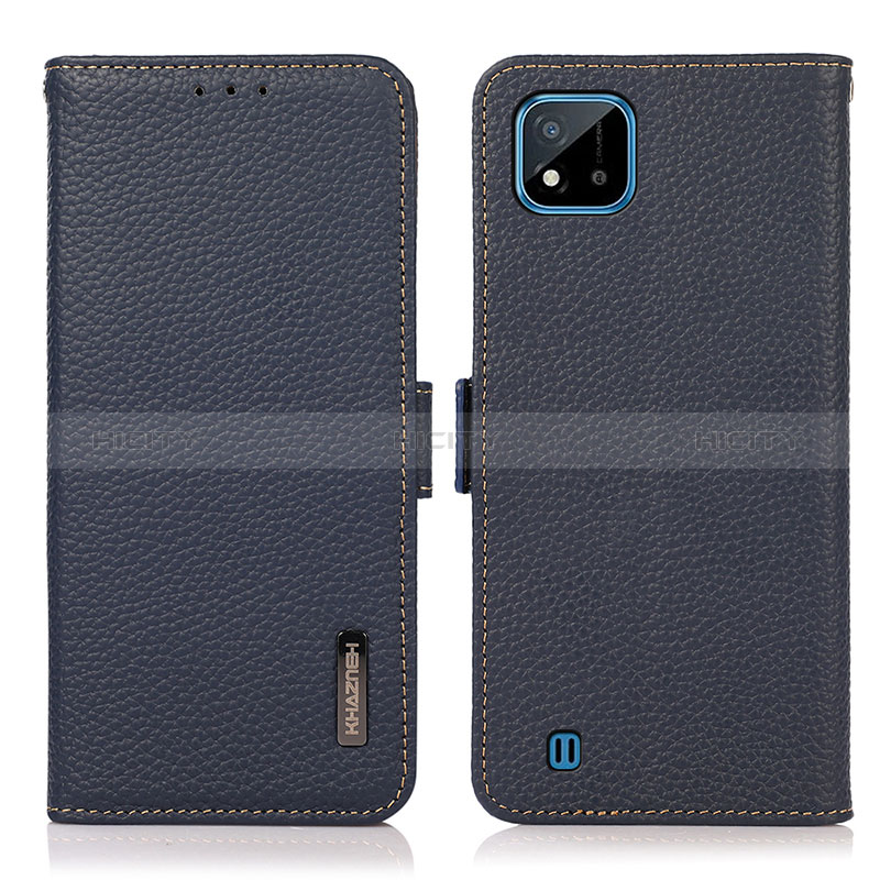 Coque Portefeuille Livre Cuir Etui Clapet B03H pour Realme C11 (2021) Bleu Plus