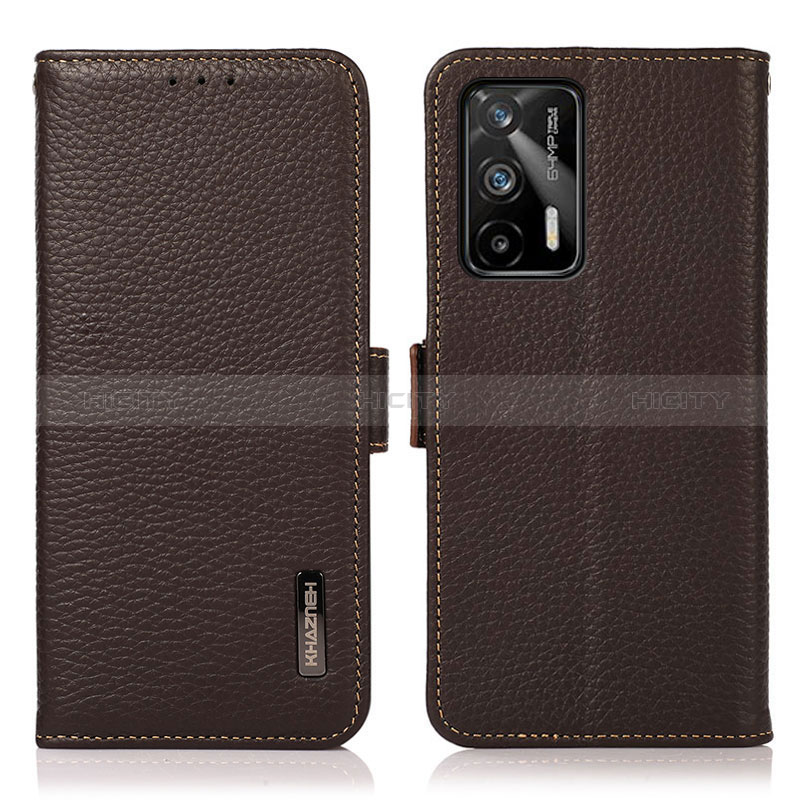 Coque Portefeuille Livre Cuir Etui Clapet B03H pour Realme GT 5G Marron Plus