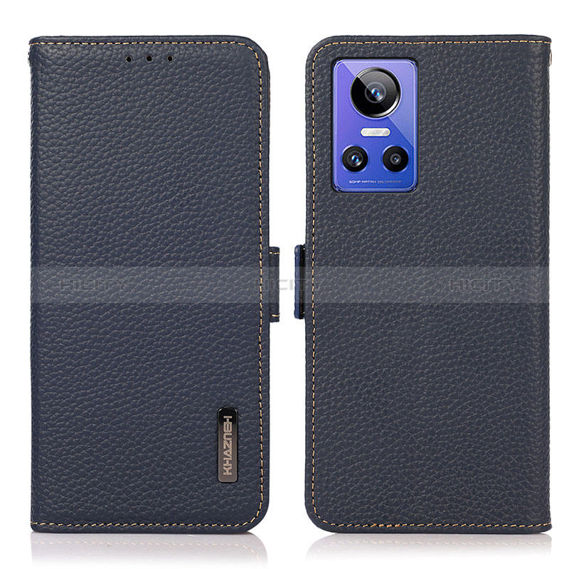 Coque Portefeuille Livre Cuir Etui Clapet B03H pour Realme GT Neo3 5G Bleu Plus