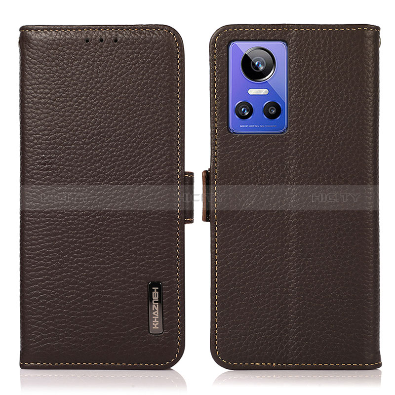 Coque Portefeuille Livre Cuir Etui Clapet B03H pour Realme GT Neo3 5G Marron Plus