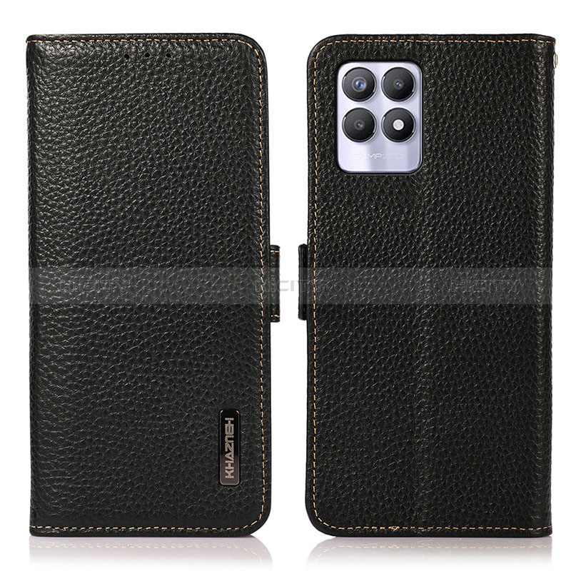 Coque Portefeuille Livre Cuir Etui Clapet B03H pour Realme Narzo 50 4G Noir Plus