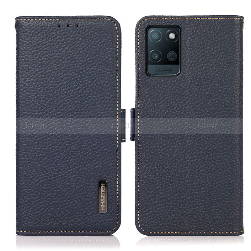 Coque Portefeuille Livre Cuir Etui Clapet B03H pour Realme V11 5G Bleu Plus