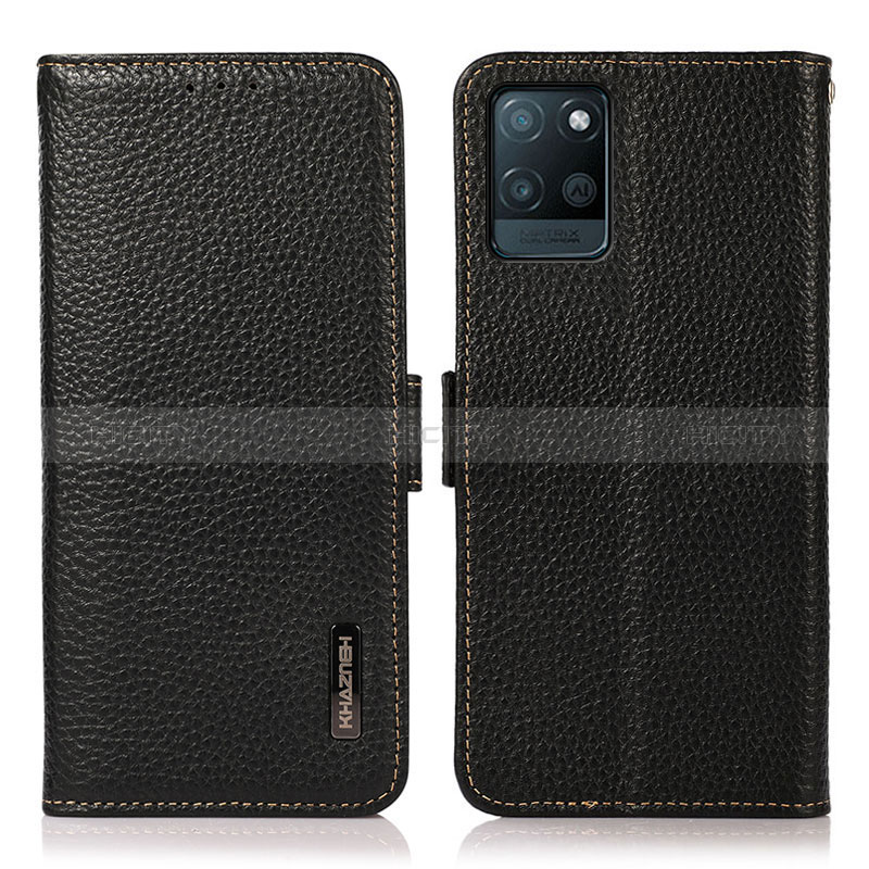 Coque Portefeuille Livre Cuir Etui Clapet B03H pour Realme V11s 5G Noir Plus