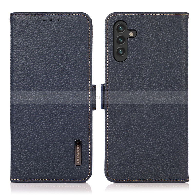 Coque Portefeuille Livre Cuir Etui Clapet B03H pour Samsung Galaxy A04s Bleu Plus