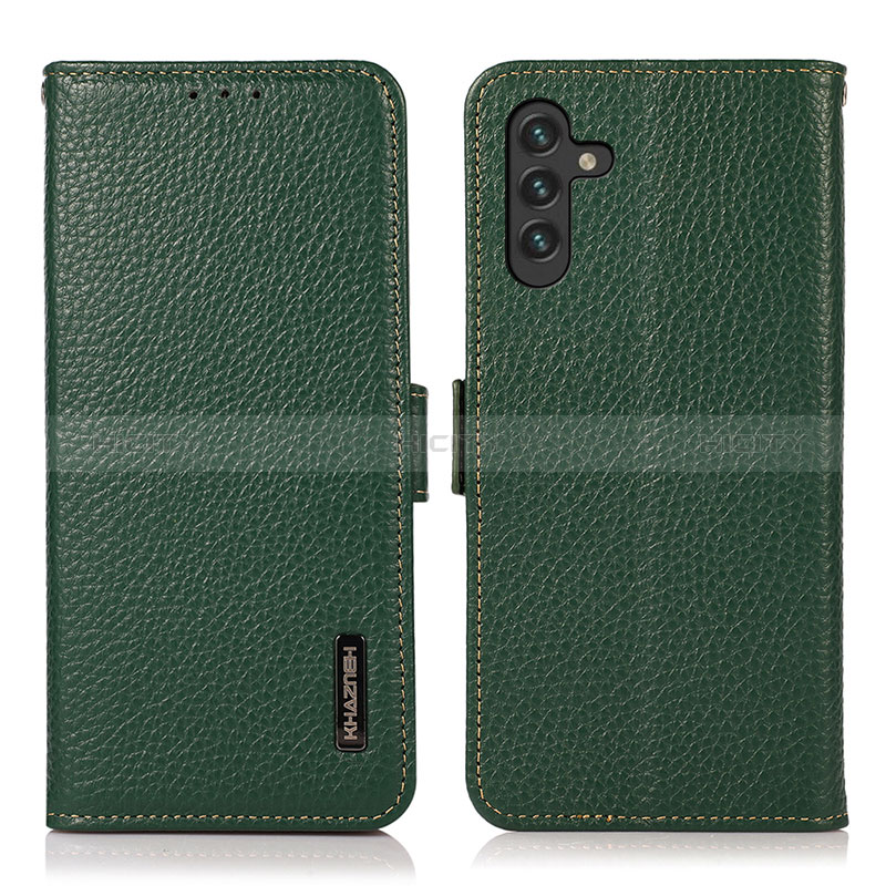 Coque Portefeuille Livre Cuir Etui Clapet B03H pour Samsung Galaxy A04s Vert Plus