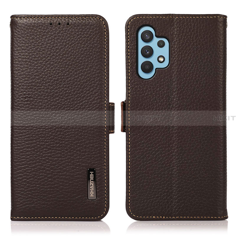 Coque Portefeuille Livre Cuir Etui Clapet B03H pour Samsung Galaxy A32 5G Marron Plus