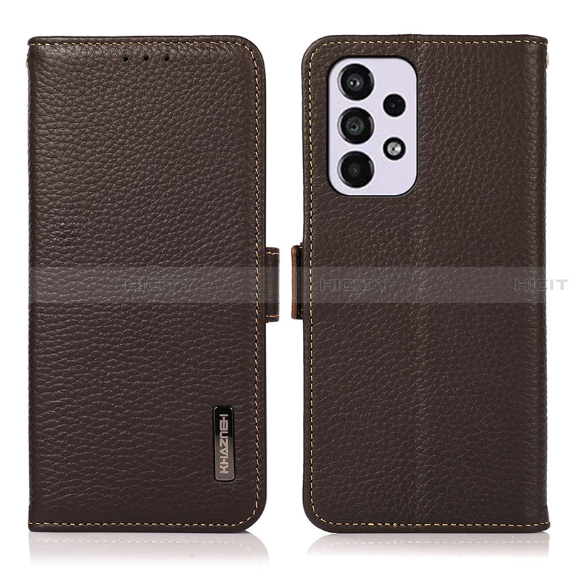 Coque Portefeuille Livre Cuir Etui Clapet B03H pour Samsung Galaxy A33 5G Marron Plus