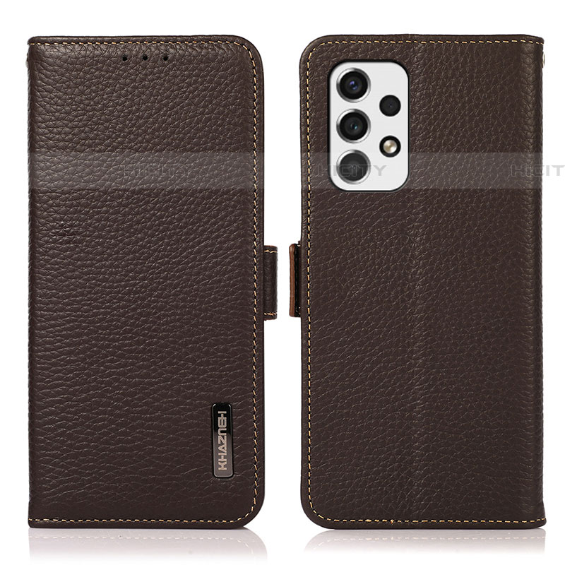 Coque Portefeuille Livre Cuir Etui Clapet B03H pour Samsung Galaxy A53 5G Marron Plus