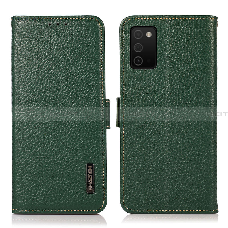 Coque Portefeuille Livre Cuir Etui Clapet B03H pour Samsung Galaxy F02S SM-E025F Vert Plus