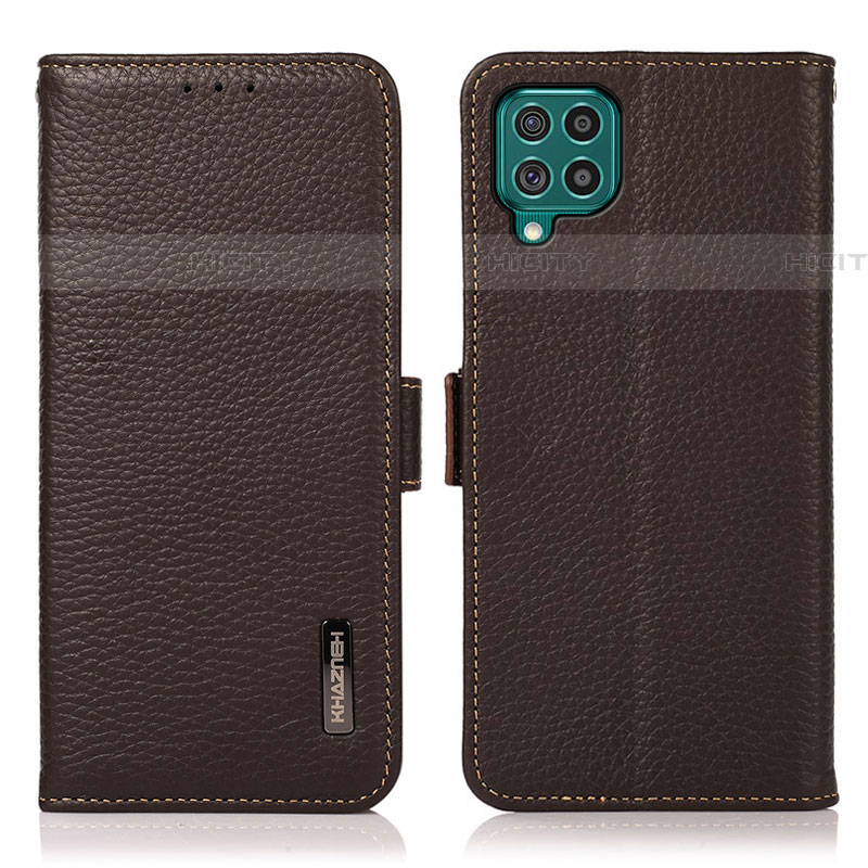 Coque Portefeuille Livre Cuir Etui Clapet B03H pour Samsung Galaxy F62 5G Marron Plus