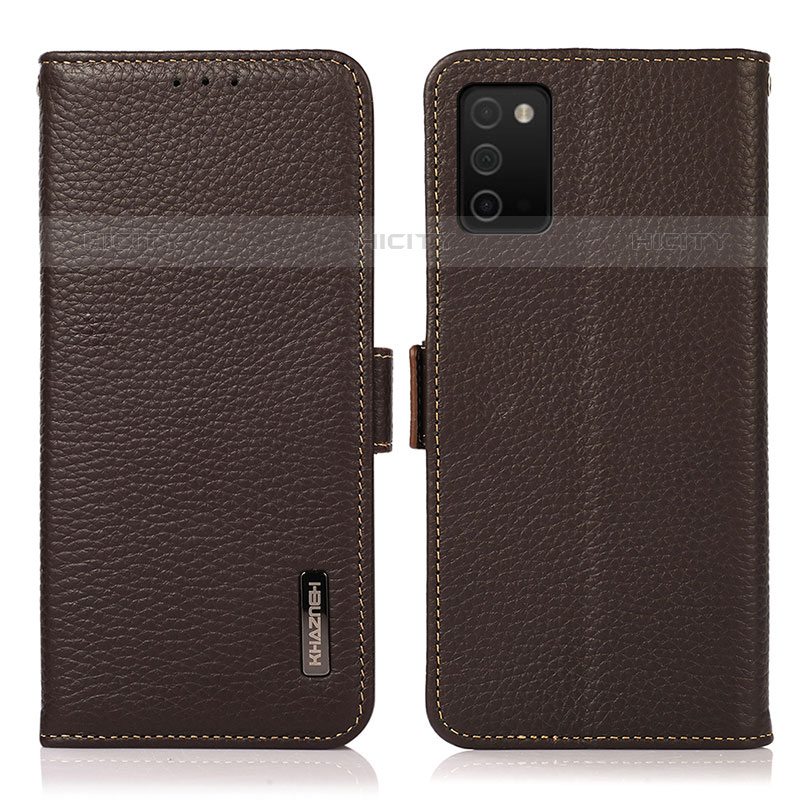 Coque Portefeuille Livre Cuir Etui Clapet B03H pour Samsung Galaxy M02s Marron Plus