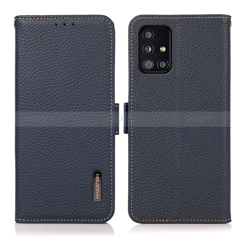 Coque Portefeuille Livre Cuir Etui Clapet B03H pour Samsung Galaxy M40S Bleu Plus