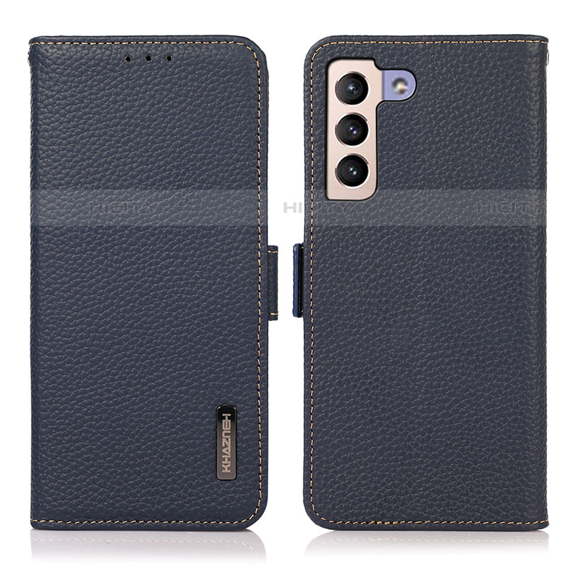 Coque Portefeuille Livre Cuir Etui Clapet B03H pour Samsung Galaxy S21 Plus 5G Bleu Plus