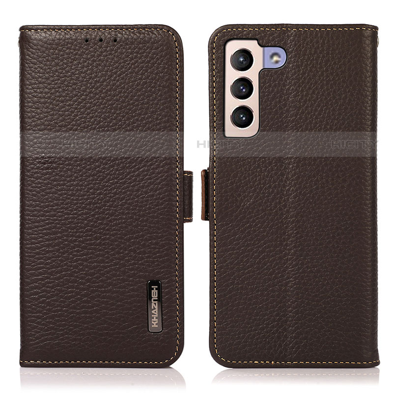 Coque Portefeuille Livre Cuir Etui Clapet B03H pour Samsung Galaxy S21 Plus 5G Marron Plus